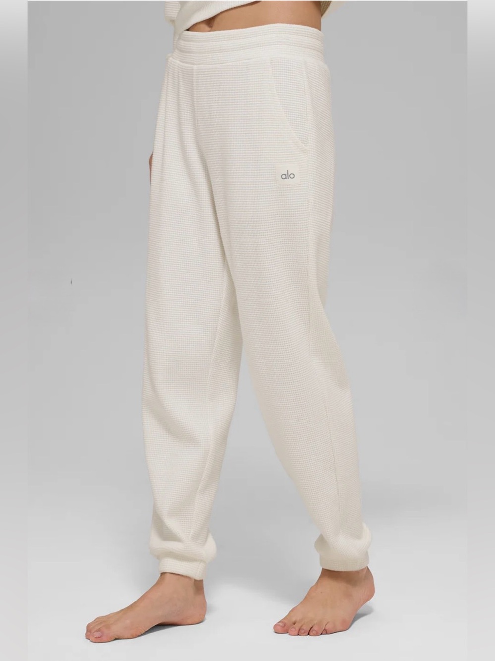 ALO Yoga Women's Waffle Weekend Escape Jogger in Ivory